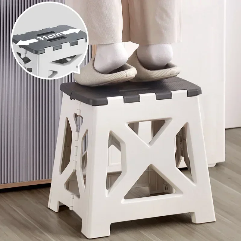 Kids Outdoor Folding Chair - Portátil de plástico dobrável fezes acampamento