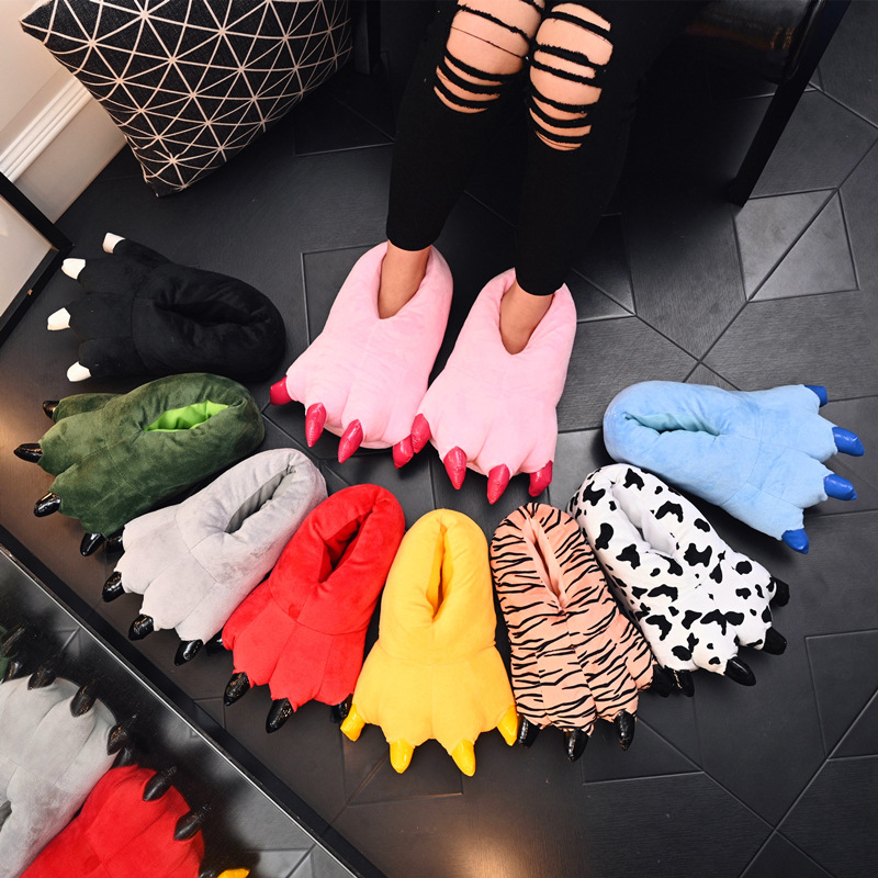 Kids Indoor Outdoor Slippers - Chinelos de garra de animal para