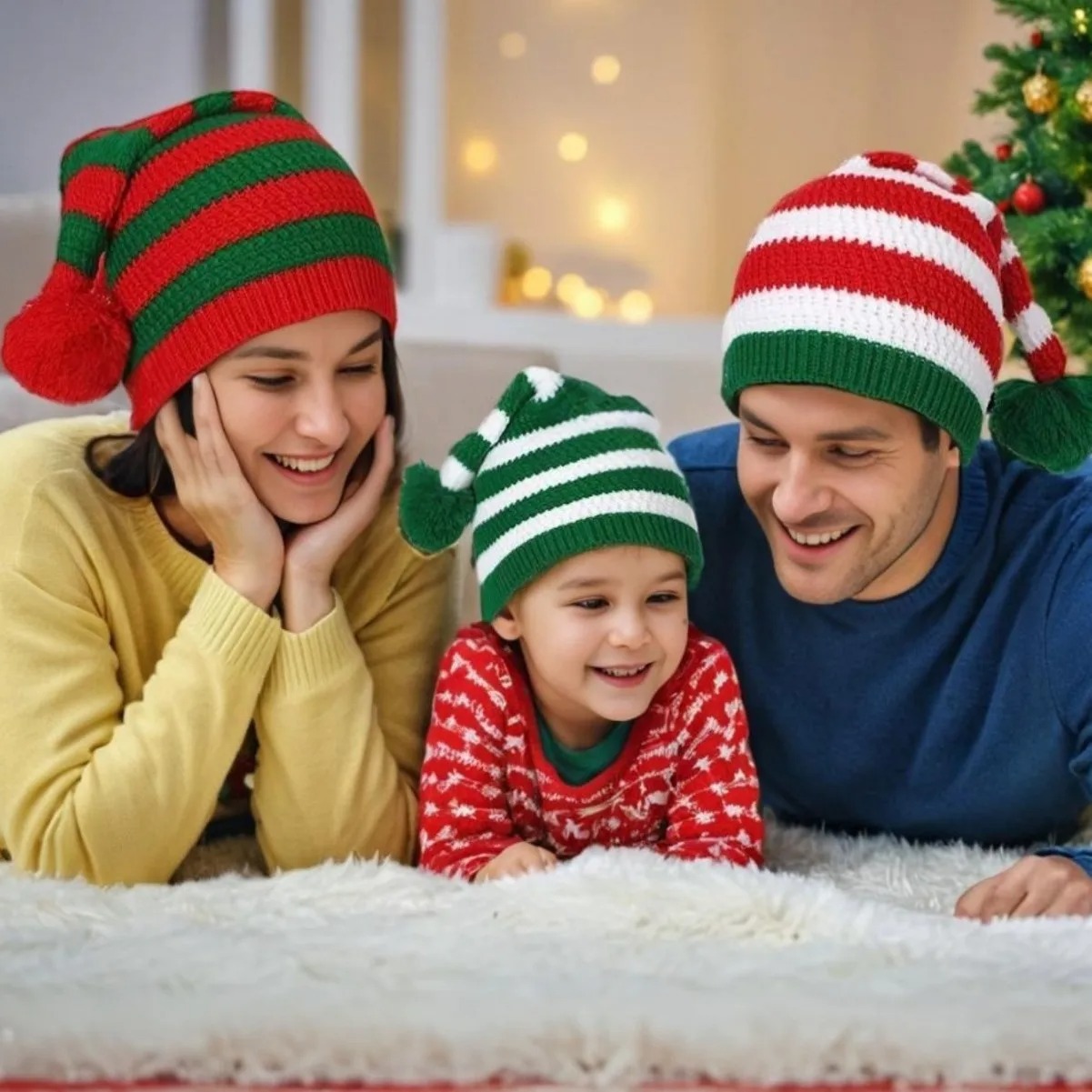 Kids Outdoor Xmas Gifts - Adultos crianças chapéus de natal tecido