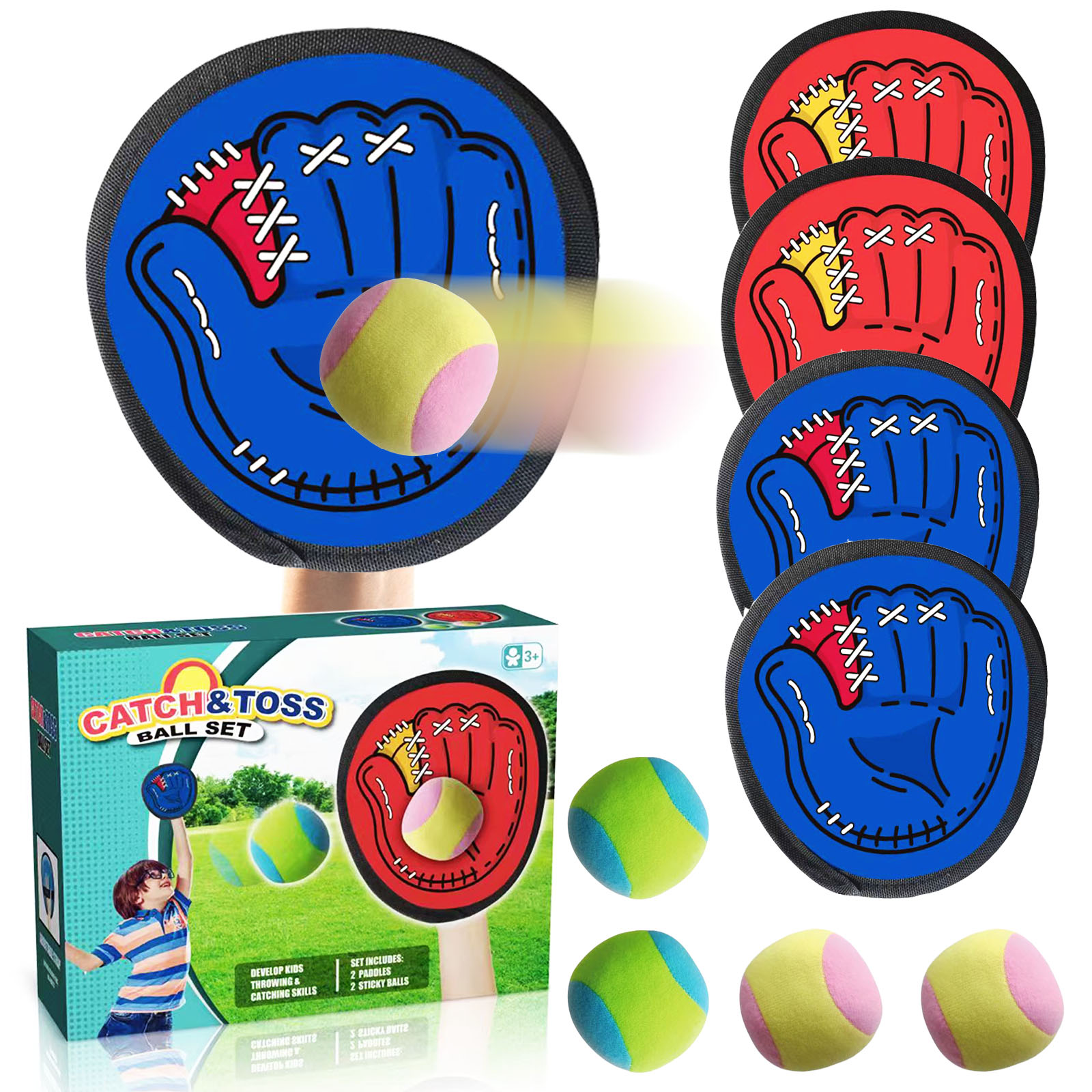 Kids Outdoor Yard Games - 4 conjunto crianças otário bola pegajosa