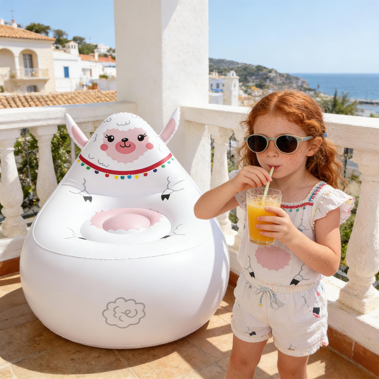 Kids Outdoor Garden - Cadeira inflável para crianças, portátil, formato