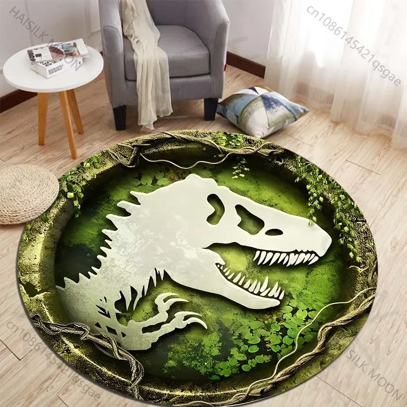 Kids Outdoor Flooring - Hd 3d dinossauro impressão tapetes redondos