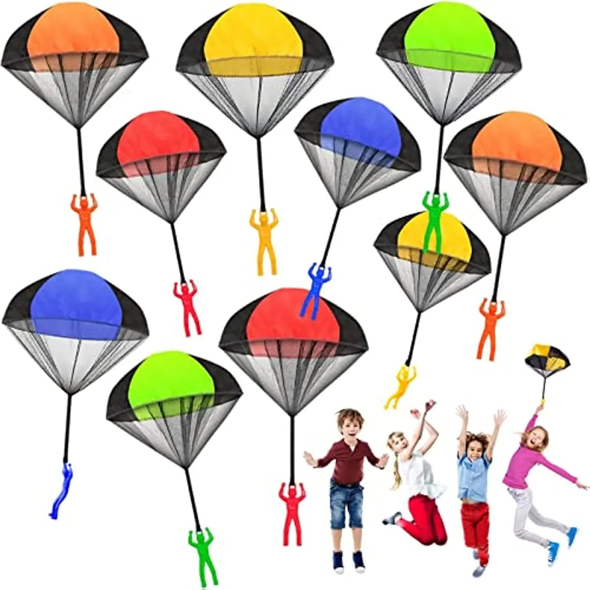 Kids Unique Outdoor Toys - Brinquedos de pára-quedas para crianças emaranhado