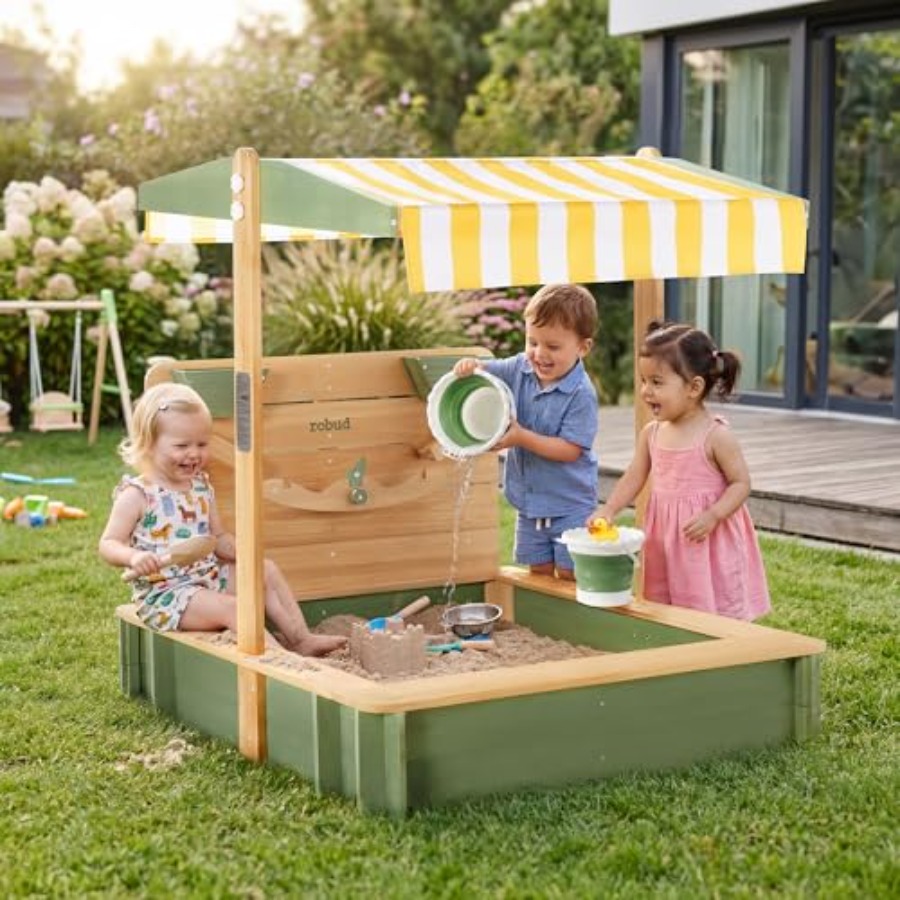 Kids Outdoor Seating - Caixa de areia externa para crianças: