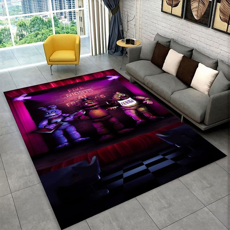 Kids Outdoor Flooring - Tapete Antiderrapante F-FNAF Freddy para Sala