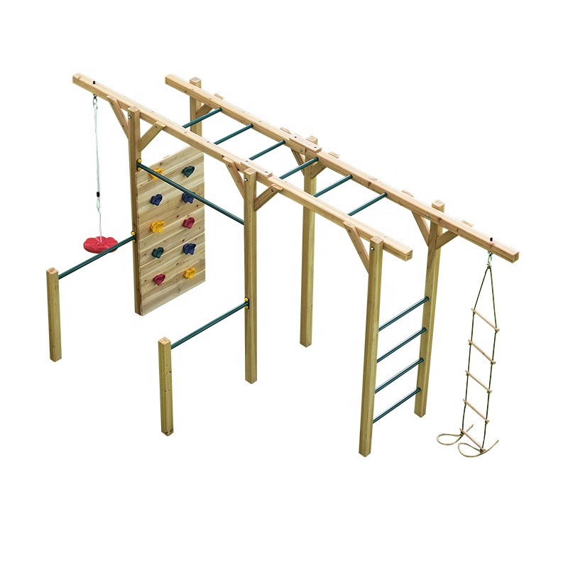 Kids Outdoor Monkey Bars - Equipamento de Fitness de Madeira 6
