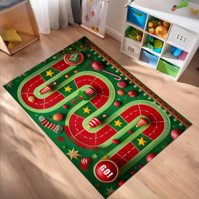Kids Outdoor Xmas Gifts - Tapete de Natal para Crianças, Tapete