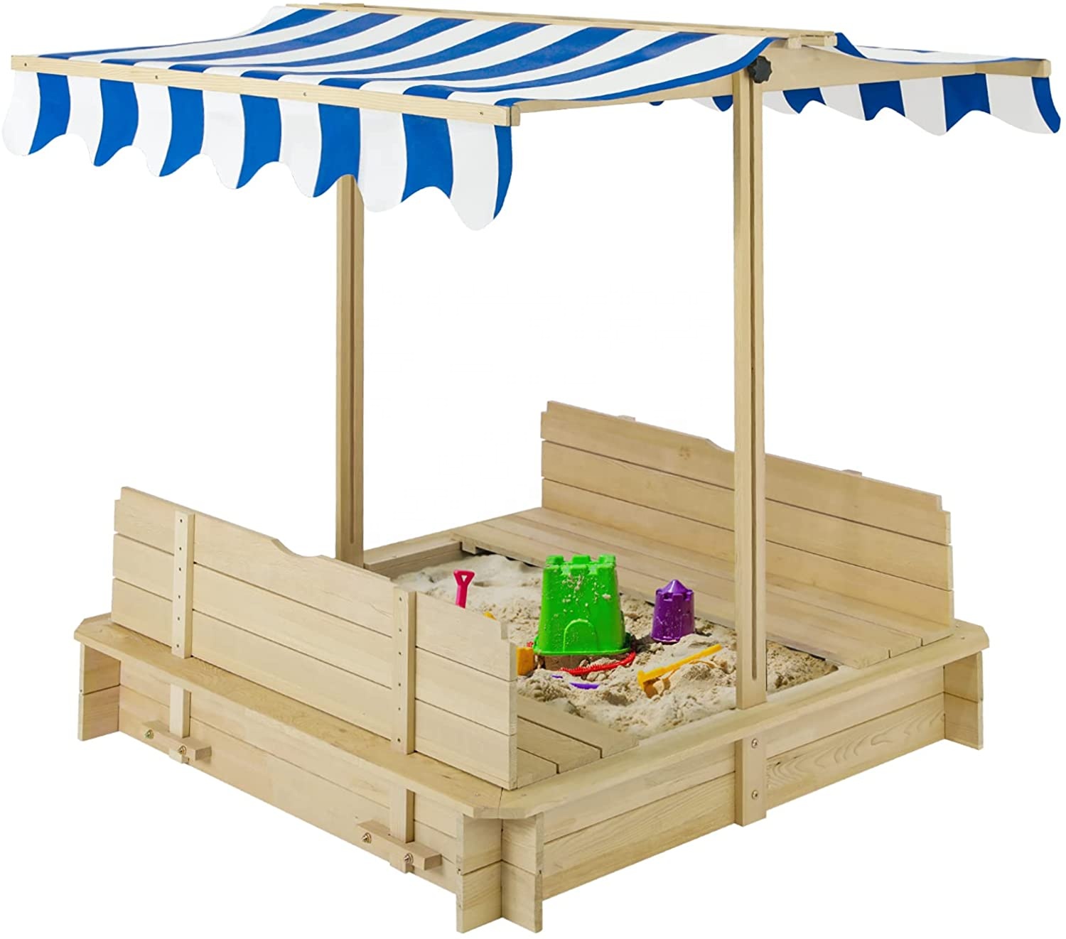 Kids Unique Outdoor Toys - Caixa de areia de madeira exterior