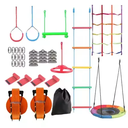 Kids Outdoor Monkey Bars - Kit de Pista de Obstáculos Warrior