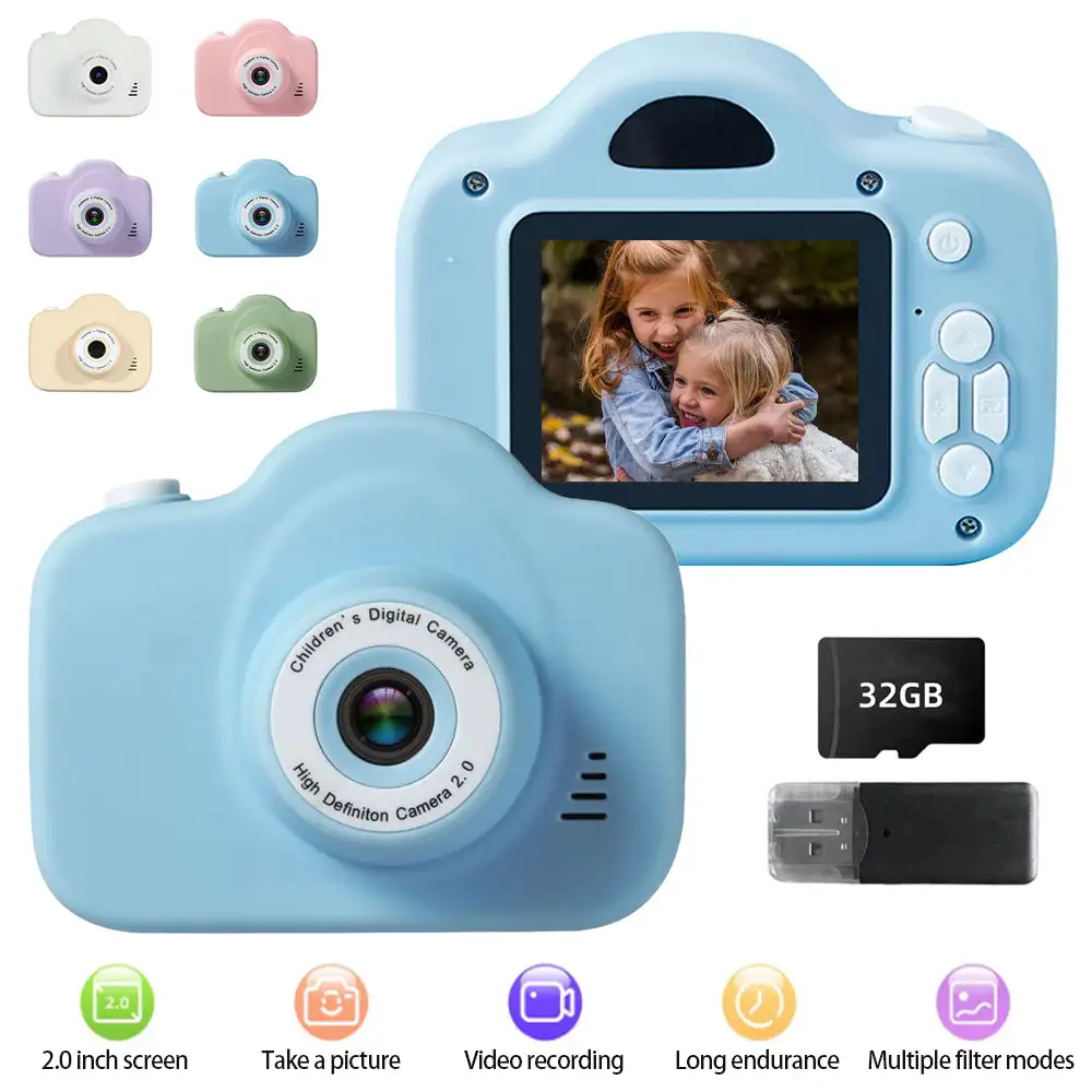 Kids Outdoor Videos - Câmera Digital Mini para Crianças 1080P