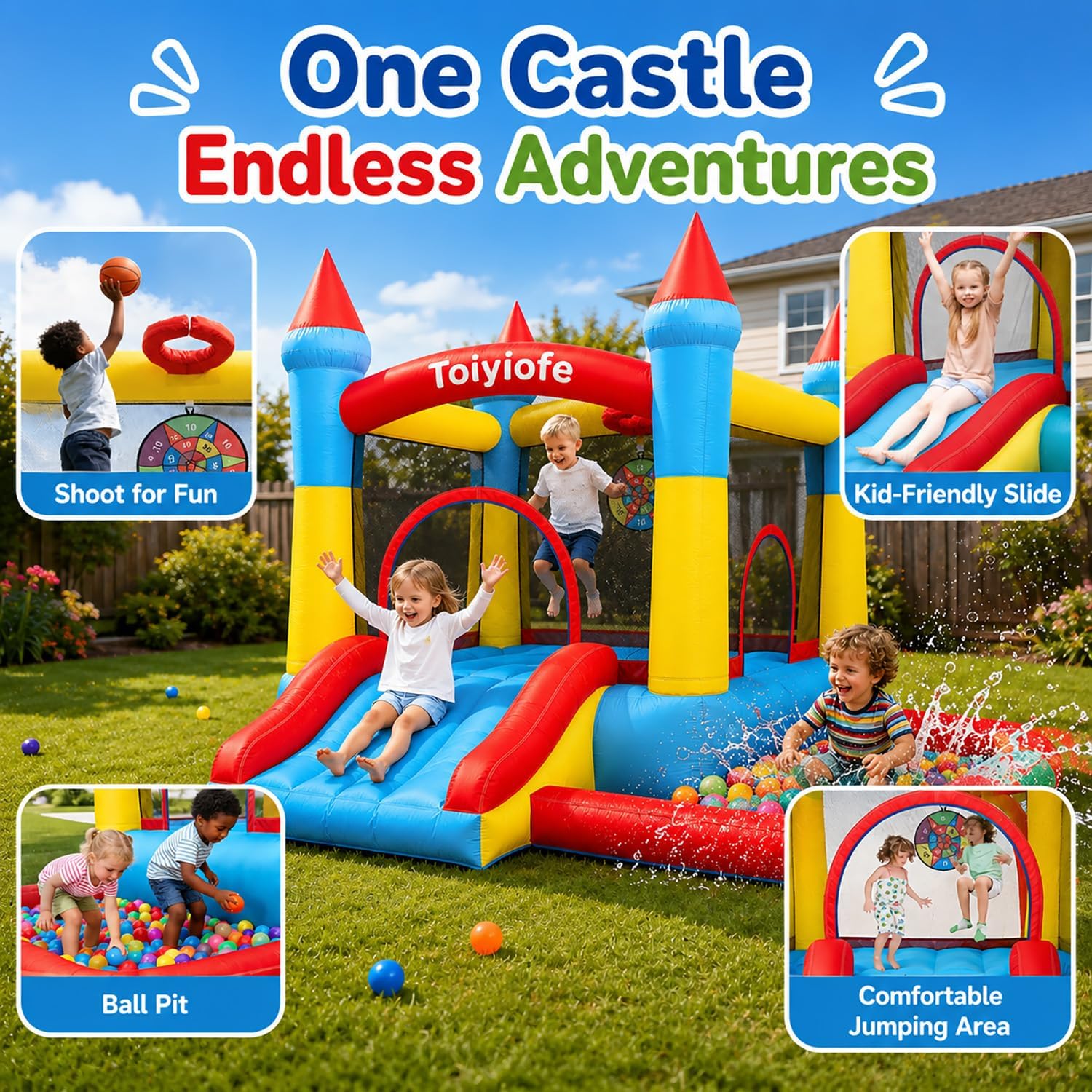 Castelo Inflável para Crianças - Kids Outdoor Jump House avaliação e preço