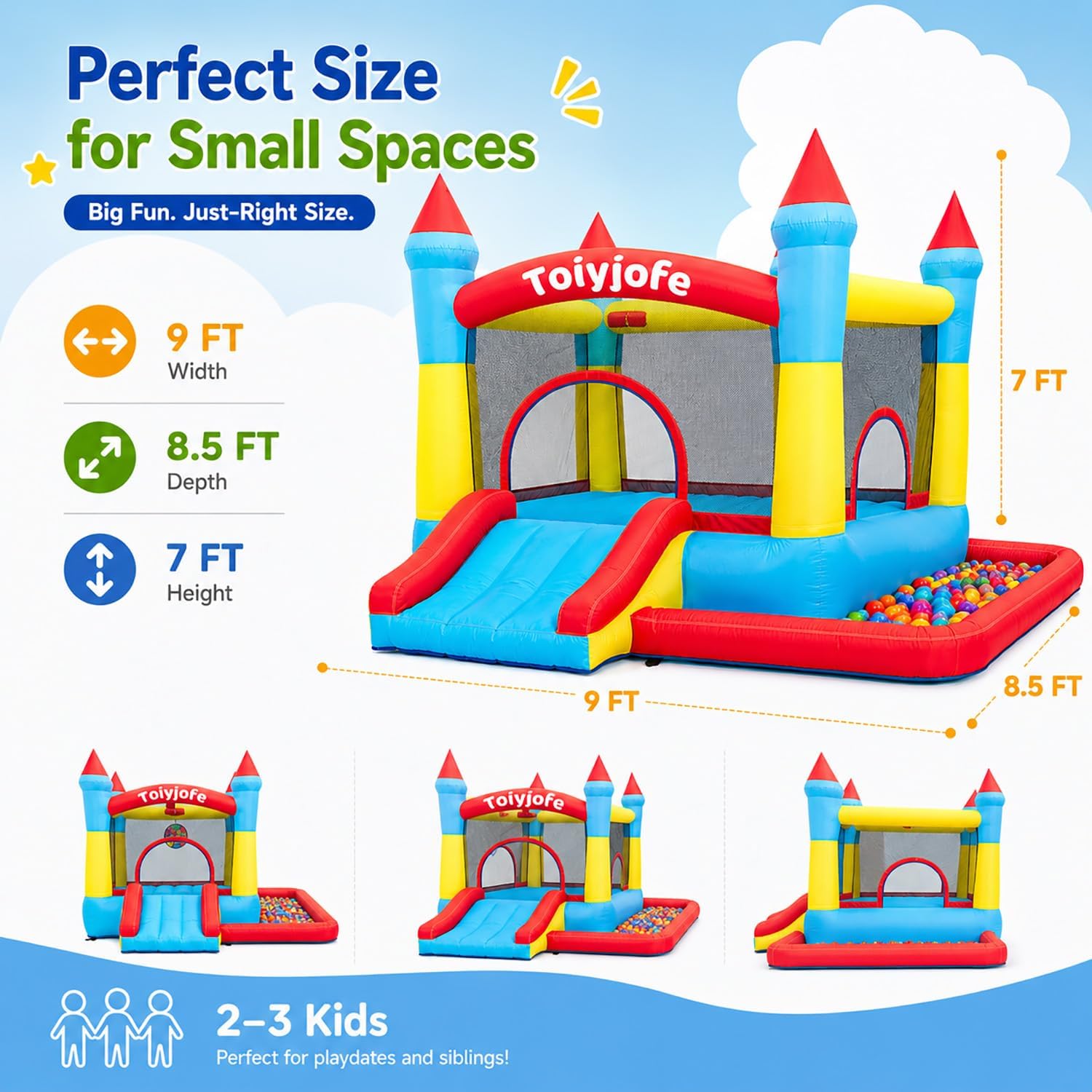 Castelo Inflável para Crianças - Kids Outdoor Jump House avaliação e preço