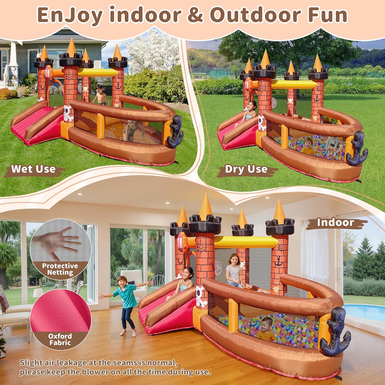 Castelo Inflável para Crianças - Kids Outdoor Jump House avaliação e preço