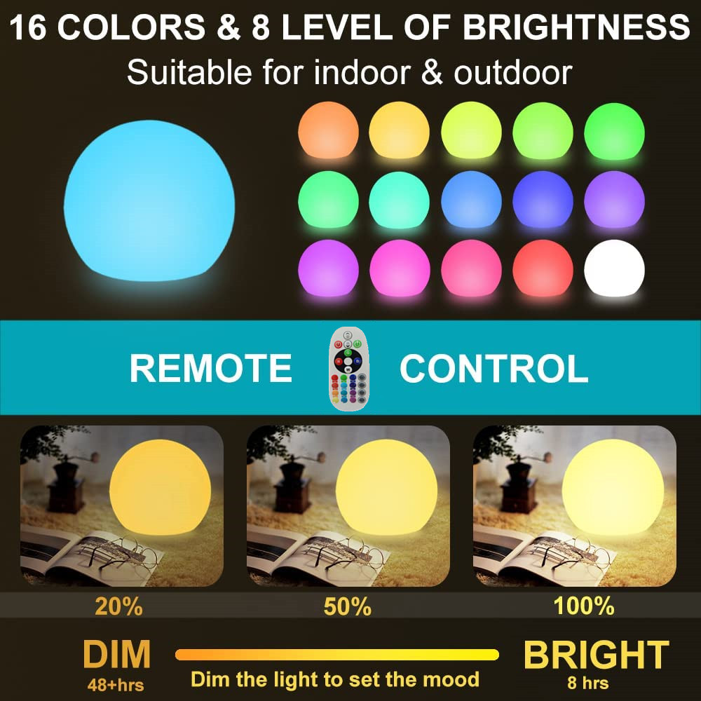 Luz de bola brilhante led reca - Kids Outdoor Decor avaliação e preço