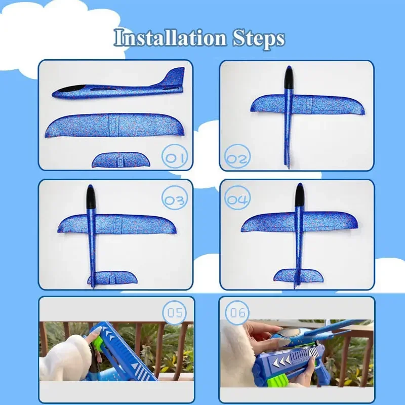Foam Plane Toy Gun for Kids, L - Kids Outdoor Xmas Gifts avaliação e preço