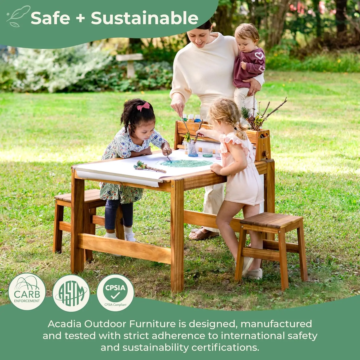 Conjunto de Mesa e Banqueta Ac - Kids Outdoor Table And Chair Set avaliação e preço