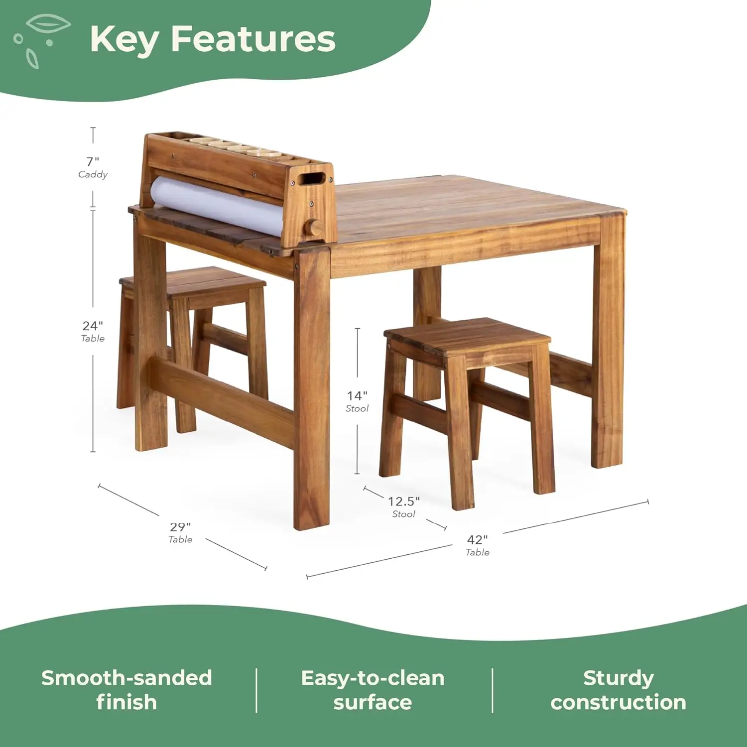 Conjunto de Mesa e Banqueta Ac - Kids Outdoor Table And Chair Set avaliação e preço