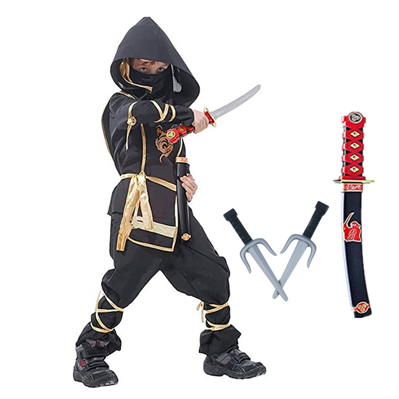 Traje ninja preto menino hallo - Kids Outdoor Ninja Warrior Course avaliação e preço