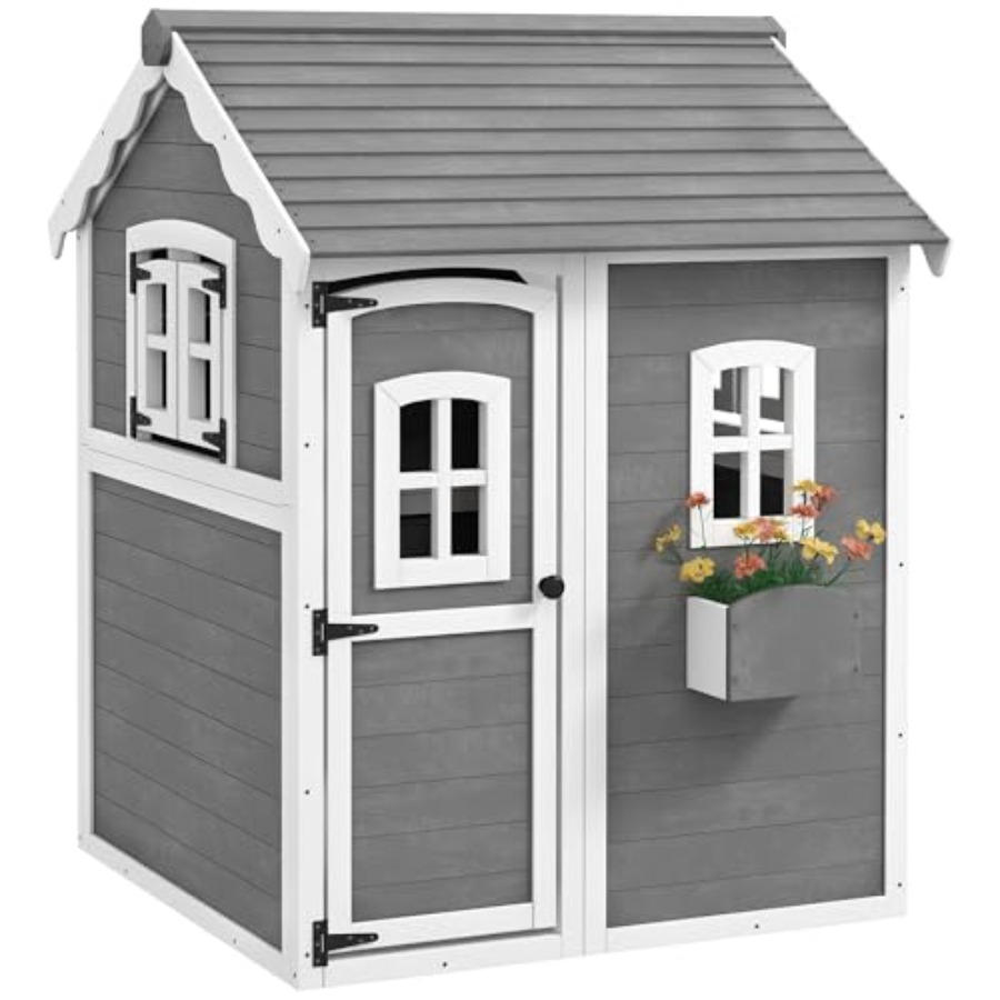 Casa de brinquedo de madeira p - Kids Outdoor Flooring avaliação e preço