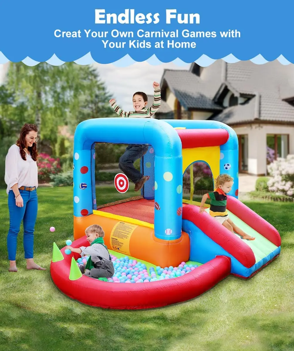 Castelo Inflável Step4Fun, Esc - Kids Outdoor Jump House avaliação e preço