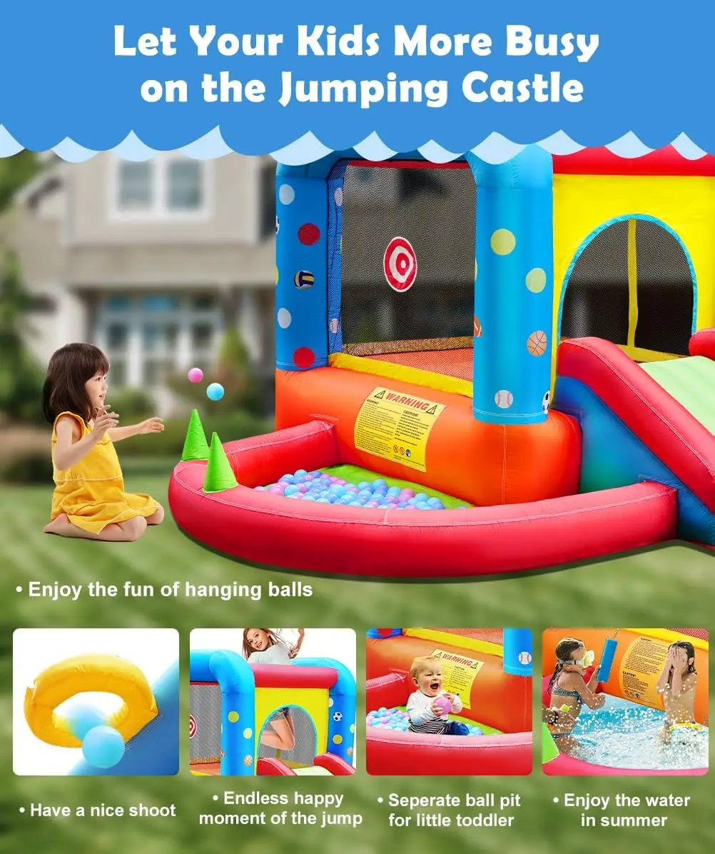 Castelo Inflável Step4Fun, Esc - Kids Outdoor Jump House avaliação e preço