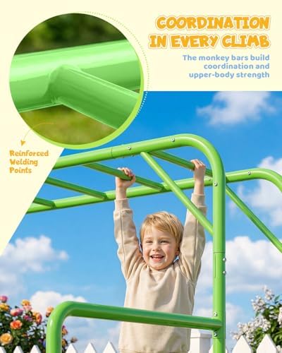 Conjunto de Barras de Ginástic - Kids Outdoor Monkey Bars avaliação e preço