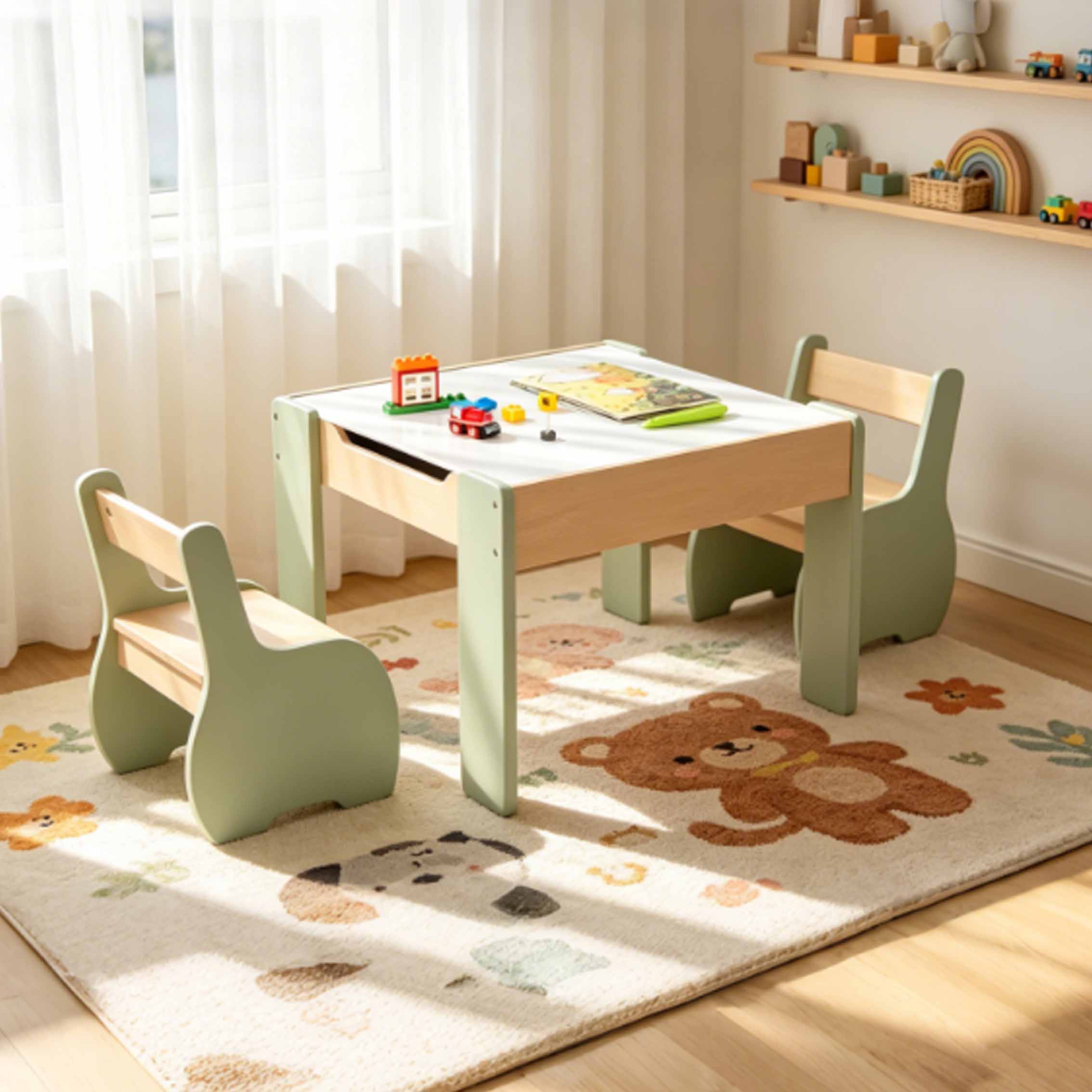 Conjunto Moderno de Mesa e Cad - Kids Outdoor Table And Chair Set avaliação e preço