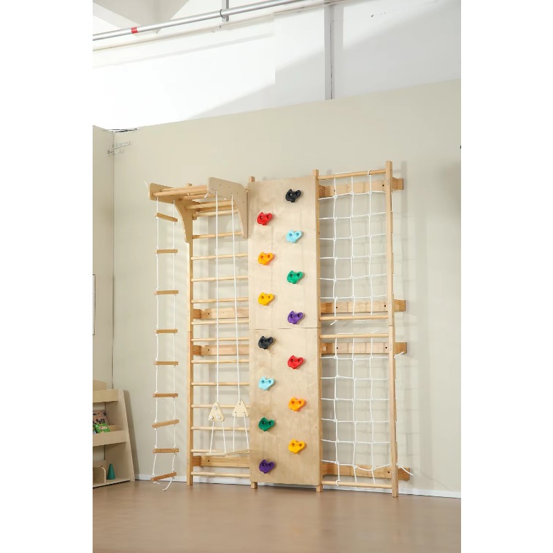 Escada Sueca de Madeira Sólida - Kids Outdoor Monkey Bars avaliação e preço