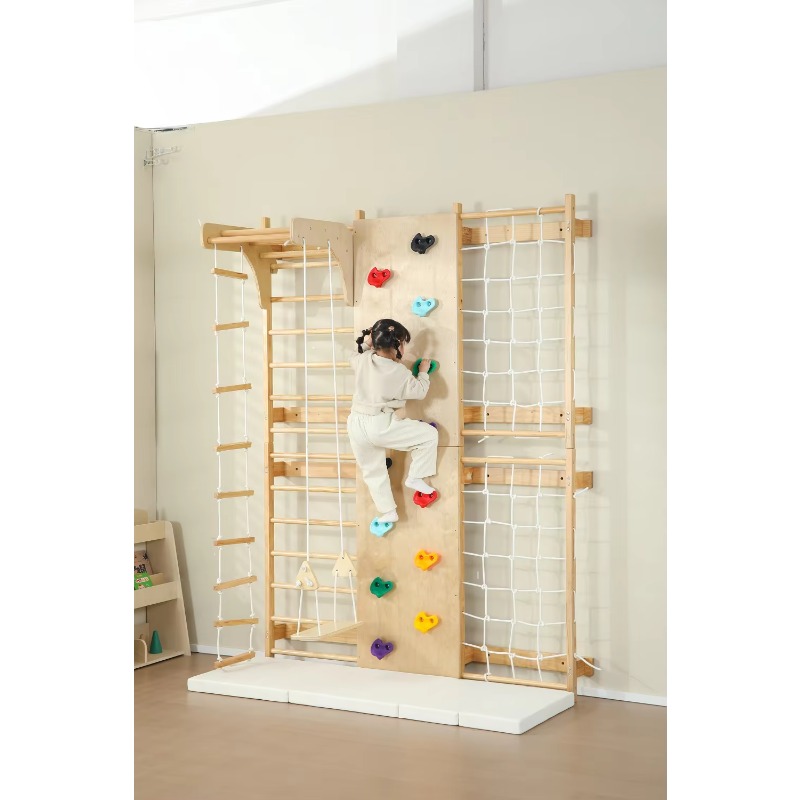 Escada Sueca de Madeira Sólida - Kids Outdoor Monkey Bars avaliação e preço