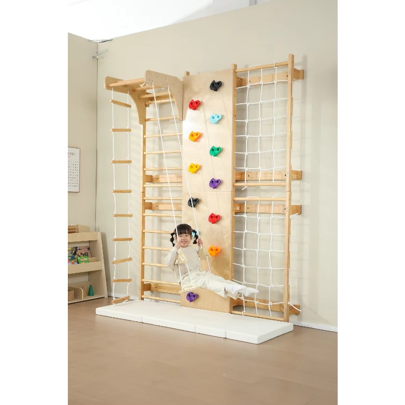Escada Sueca de Madeira Sólida - Kids Outdoor Monkey Bars avaliação e preço