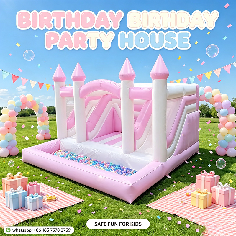 Castelo Inflável Rosa de Princ - Kids Outdoor Jump House avaliação e preço