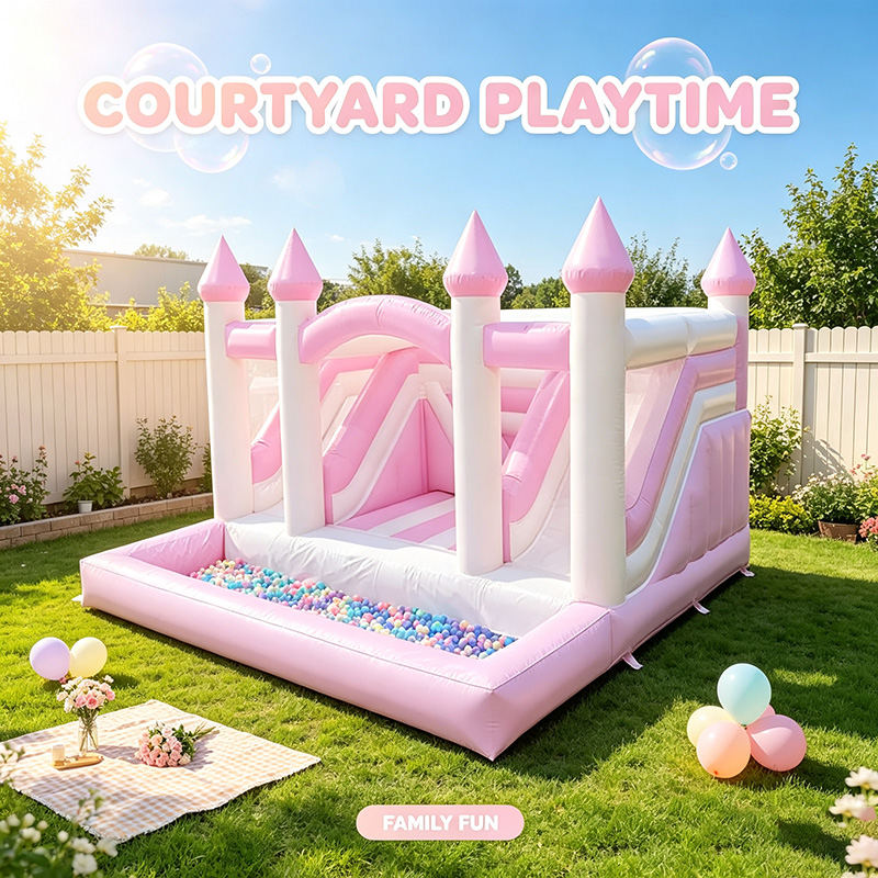 Castelo Inflável Rosa de Princ - Kids Outdoor Jump House avaliação e preço