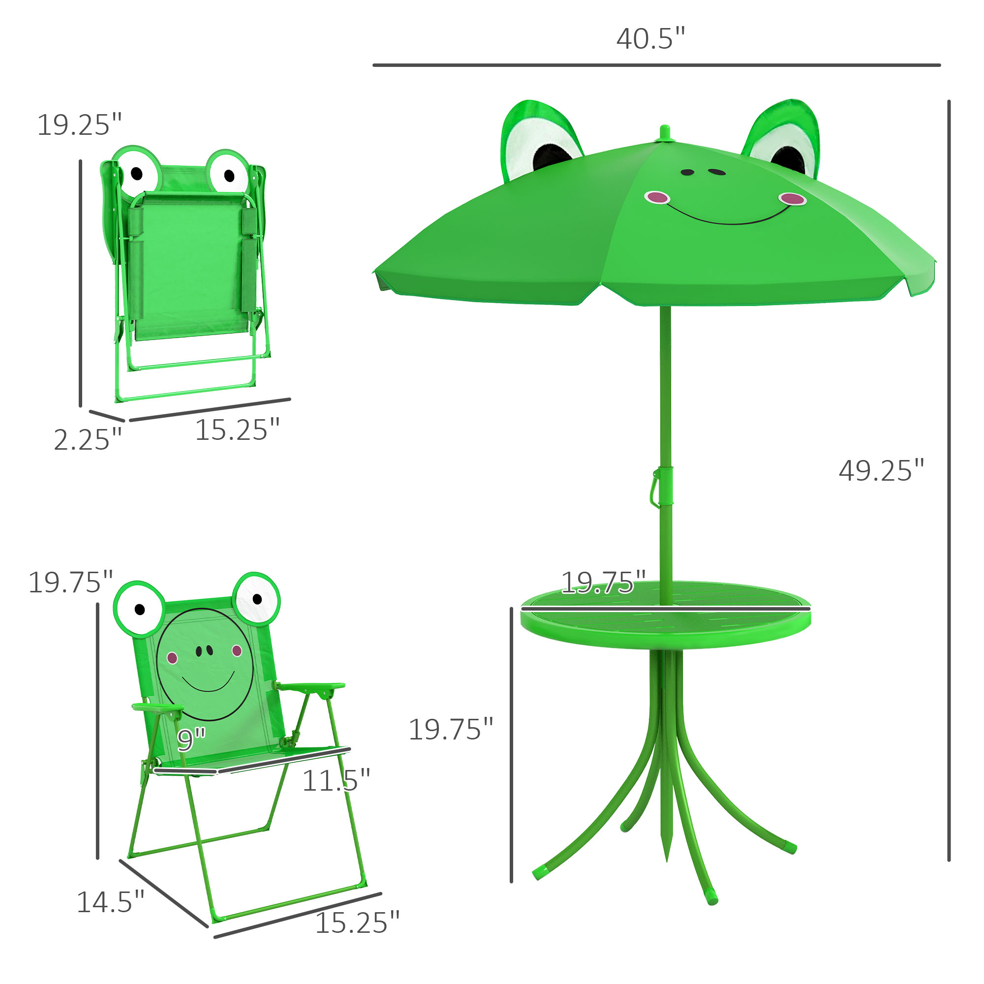 Conjunto de Mesa e Cadeiras pa - Kids Outdoor Folding Chair avaliação e preço