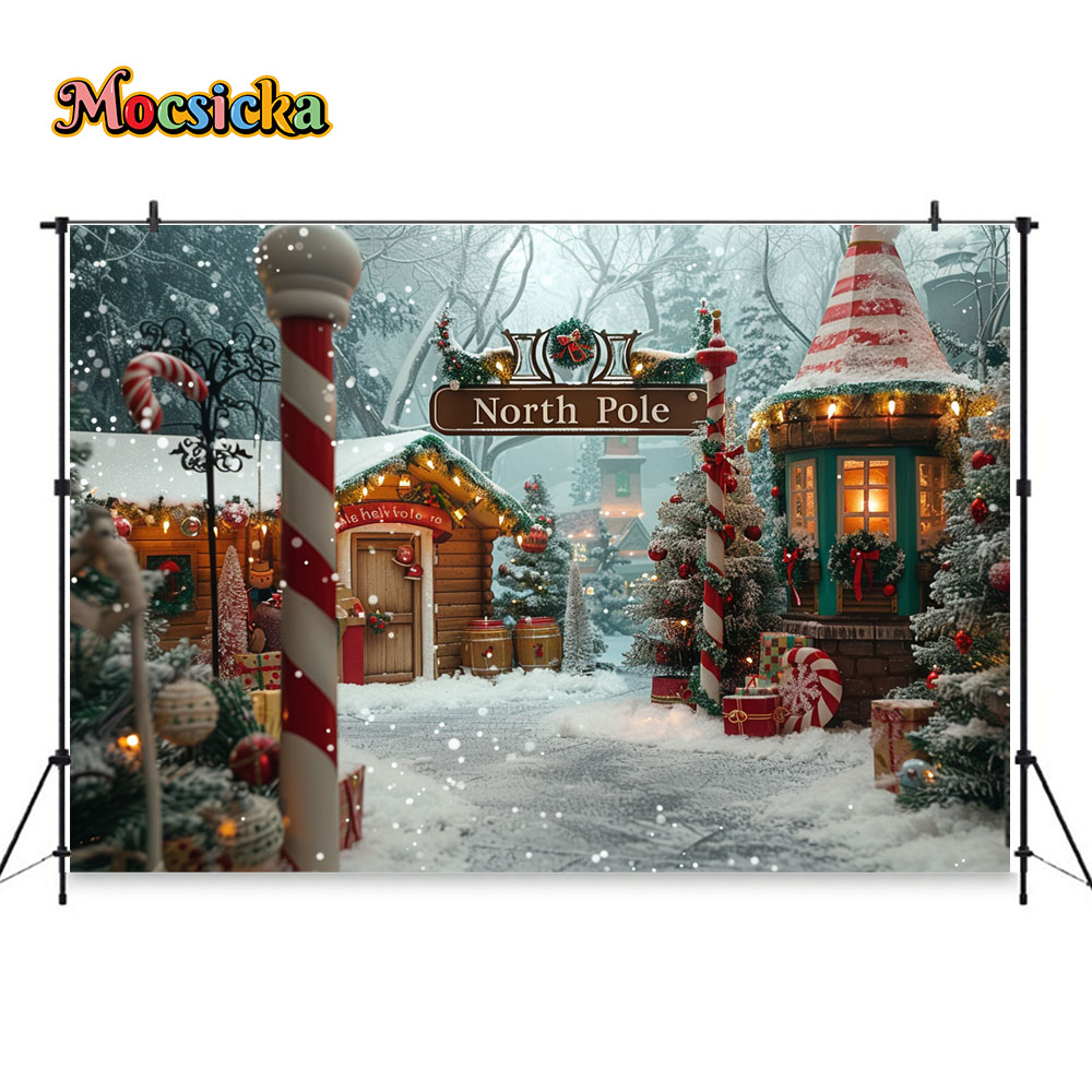 Fundo da fotografia do Natal p - Kids Outdoor Xmas Gifts avaliação e preço