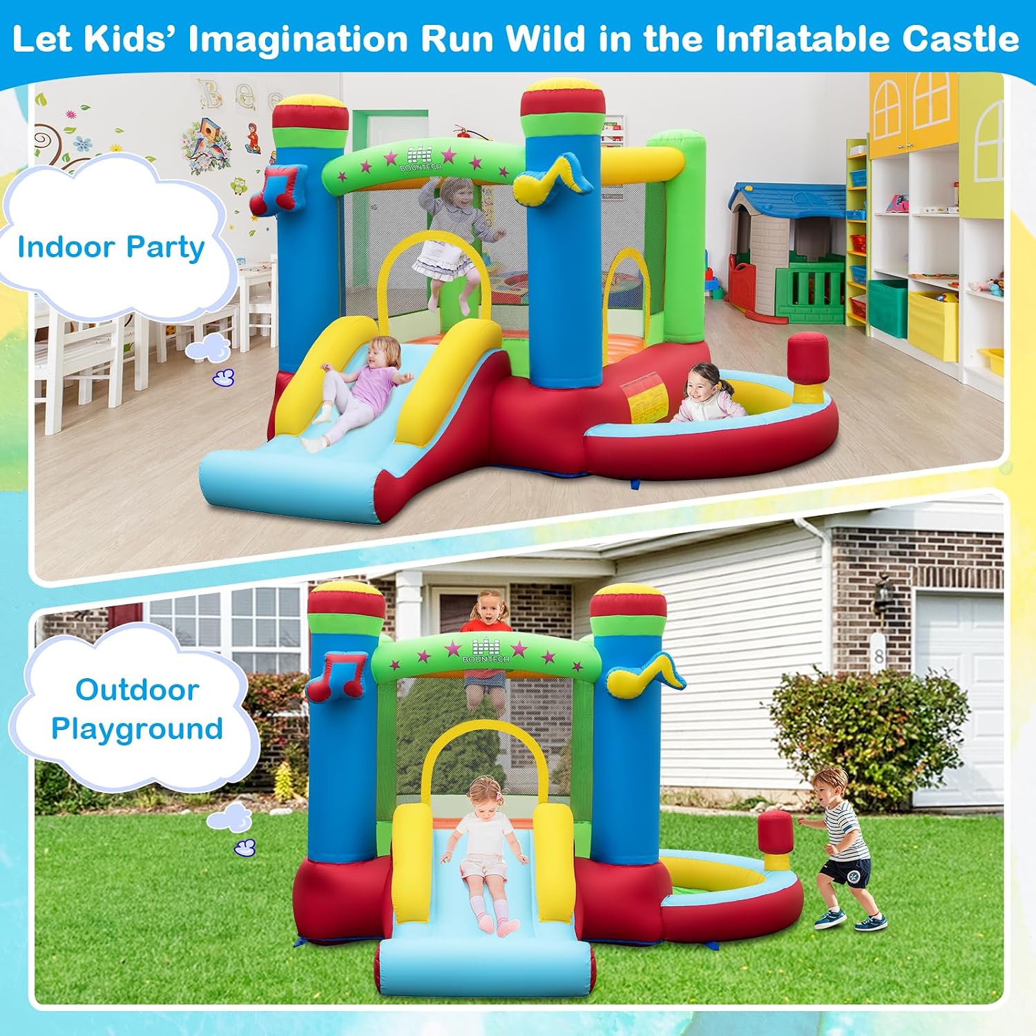 Castelo Inflável com Piscina d - Kids Outdoor Jump House avaliação e preço