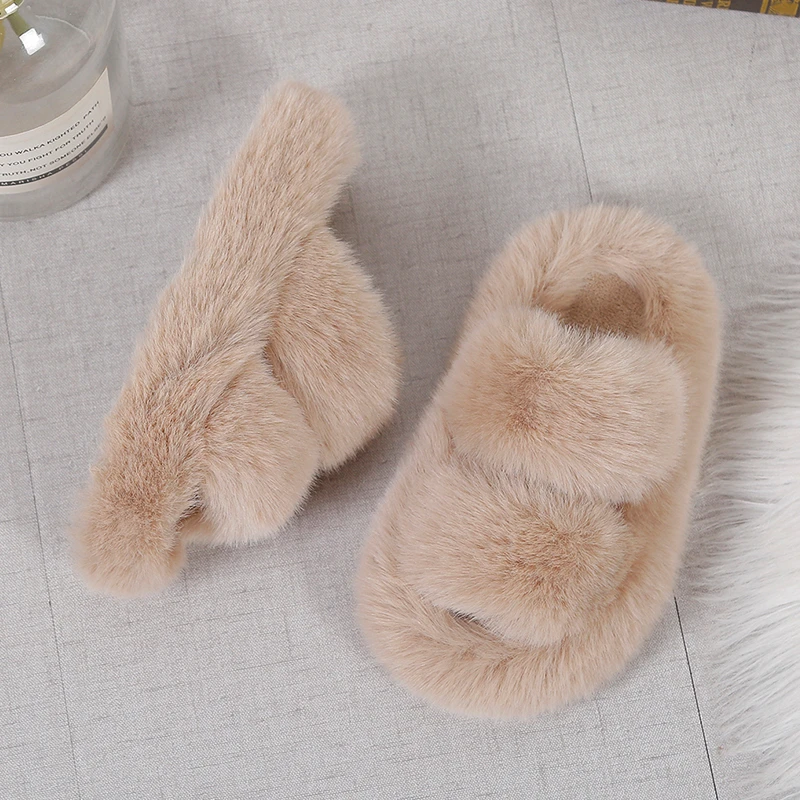 Chinelos femininos de pelúcia, - Kids Indoor Outdoor Slippers avaliação e preço