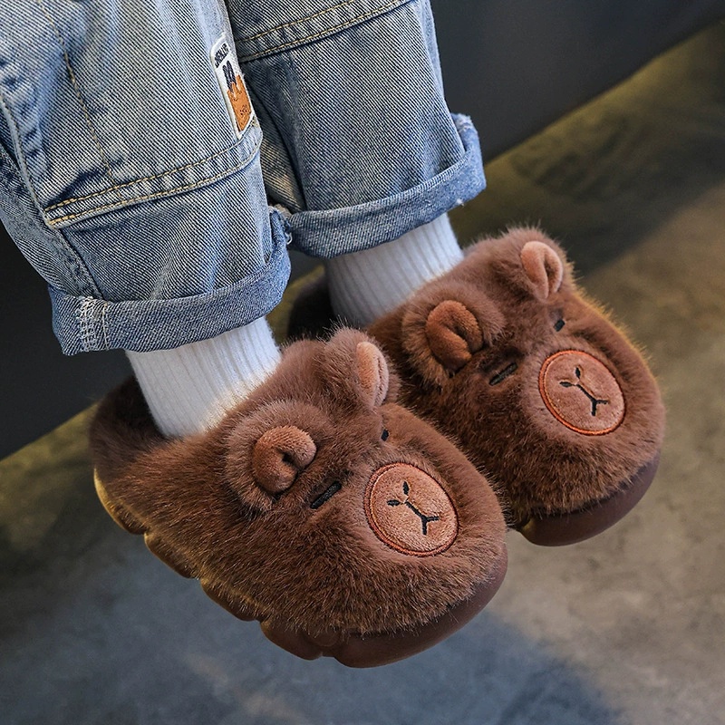 Outono inverno quente chinelos - Kids Indoor Outdoor Slippers avaliação e preço