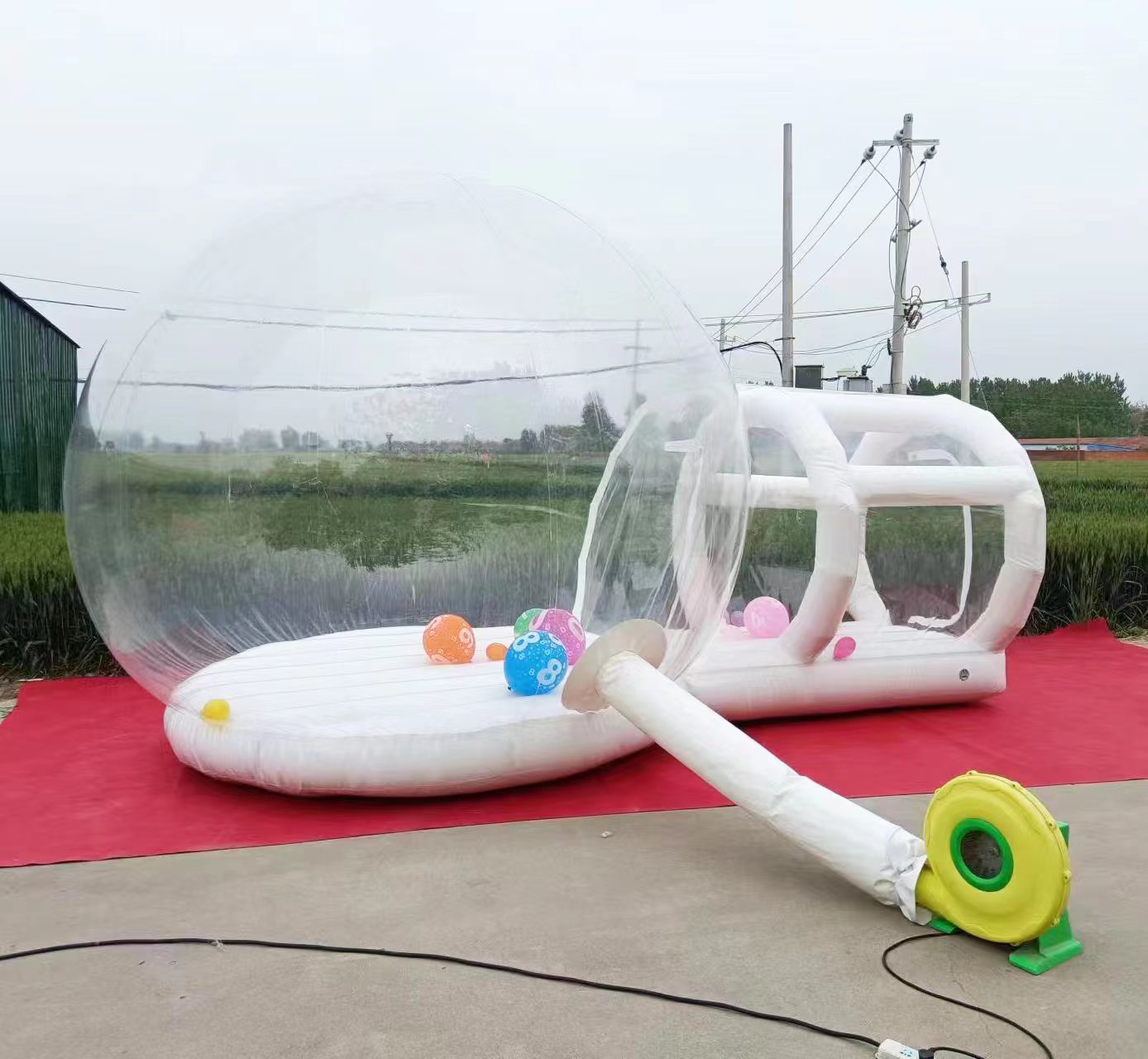 Castelo Inflável Branco de PVC - Kids Outdoor Jump House avaliação e preço