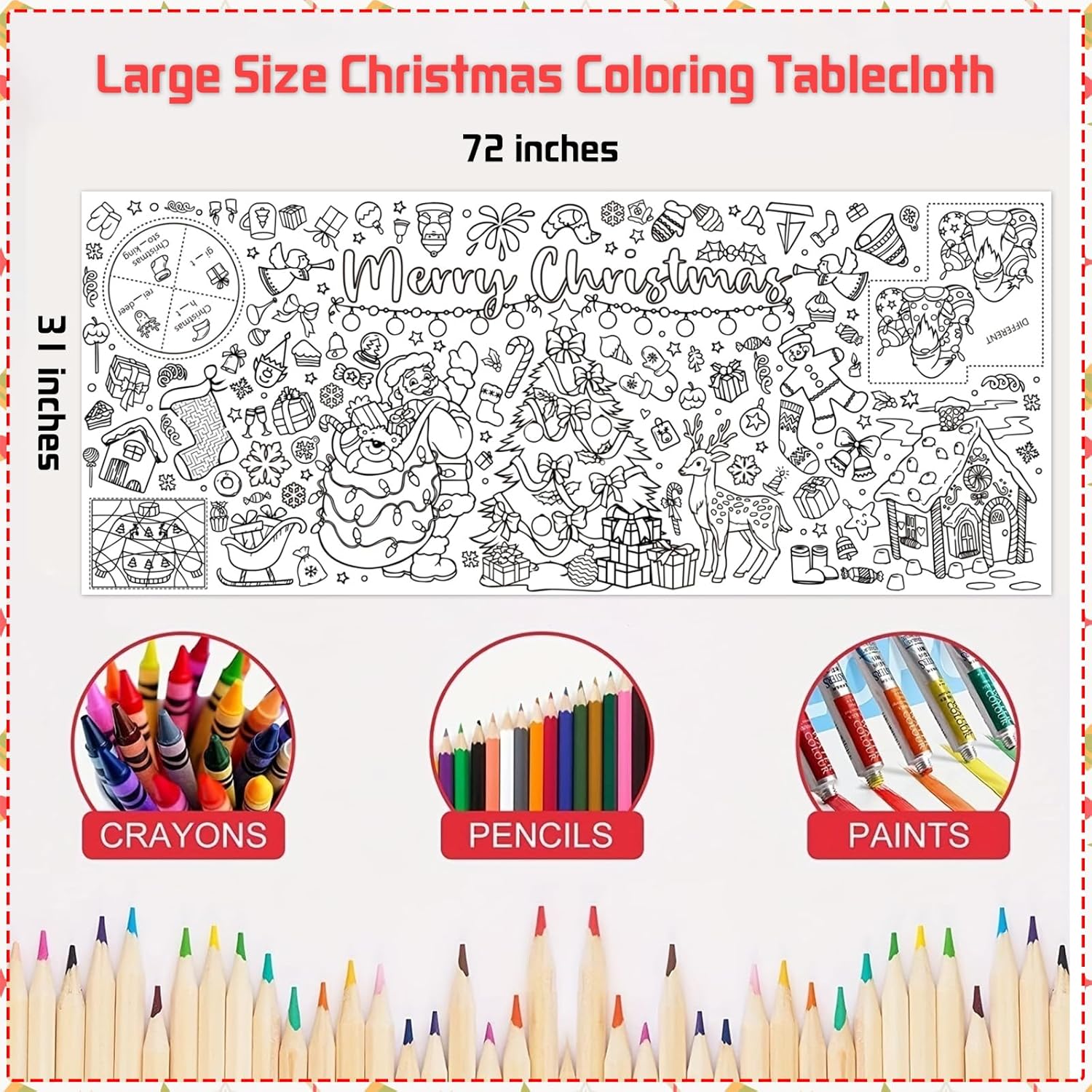 Natal gigante colorir cartaz t - Kids Outdoor Xmas Gifts avaliação e preço