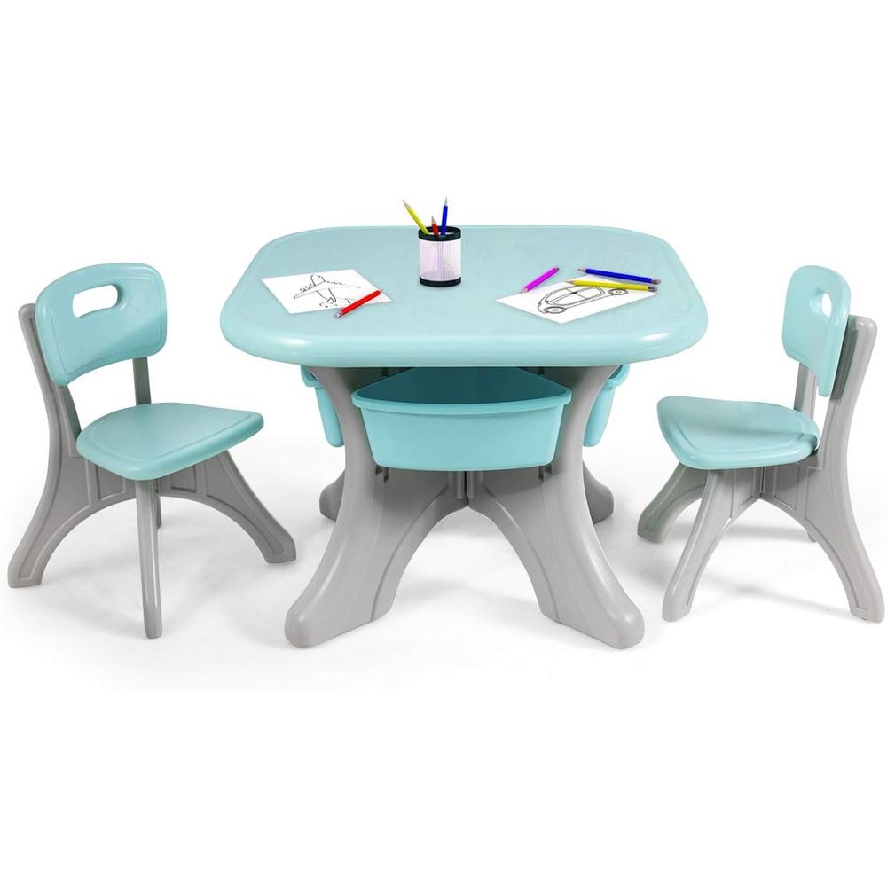 Mesa e Cadeiras Infantis, Conj - Kids Outdoor Table And Chair Set avaliação e preço