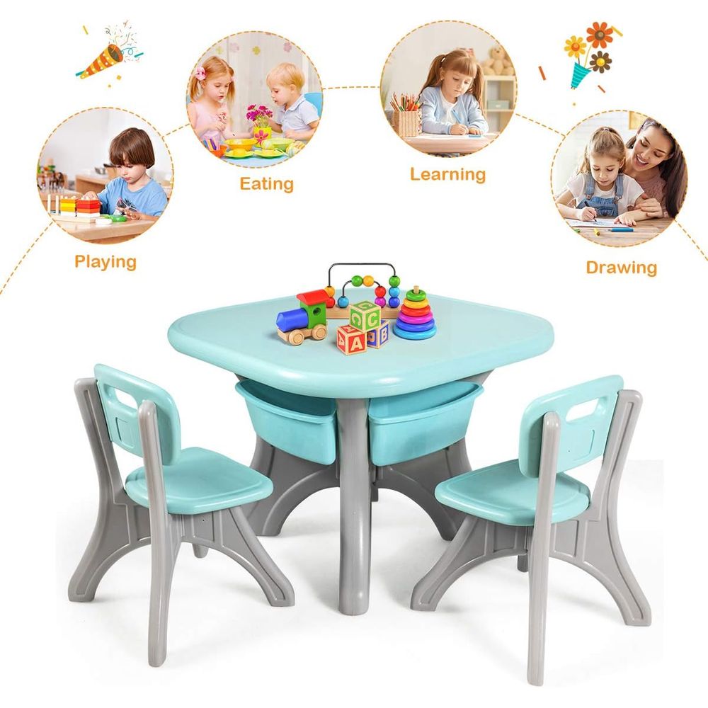 Mesa e Cadeiras Infantis, Conj - Kids Outdoor Table And Chair Set avaliação e preço