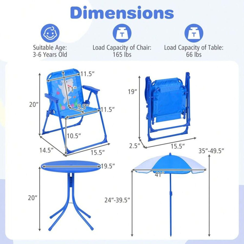 Conjunto de Mesa de Piquenique - Kids Outdoor Table And Chair Set avaliação e preço